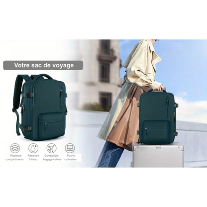 Travel Kit Go - Sac à Dos de Voyage Premium – Dimensions compatible bagage cabine et Idéal pour le Business e le Sport