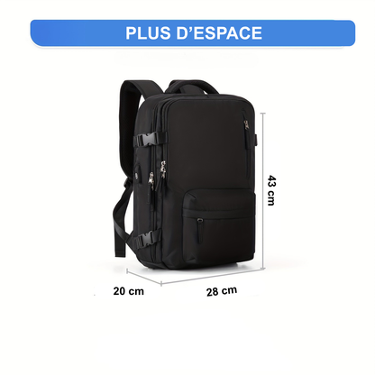Travel Kit Go - Sac à Dos de Voyage Premium – Dimensions compatible bagage cabine et Idéal pour le Business e le Sport