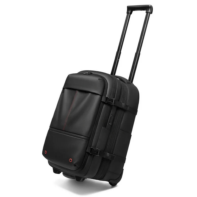 Travel Trolley vacuum compression business backpacks pump for Man Wheeled backpack On wheels luggage Rolling Bags For Boardable