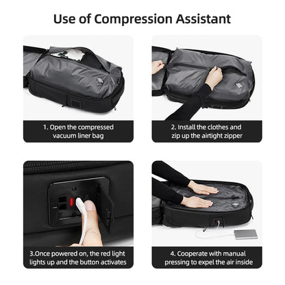 Travel Trolley vacuum compression business backpacks pump for Man Wheeled backpack On wheels luggage Rolling Bags For Boardable